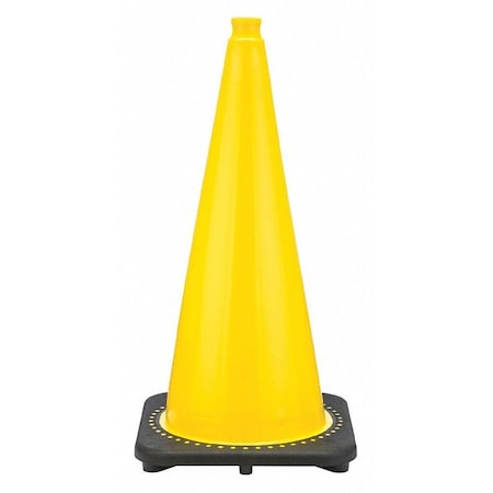 Traffic Cone, PVC, Non-Reflective, 28 in Height, 7 lb, Yellow MPN:RS70032C-YELLOW