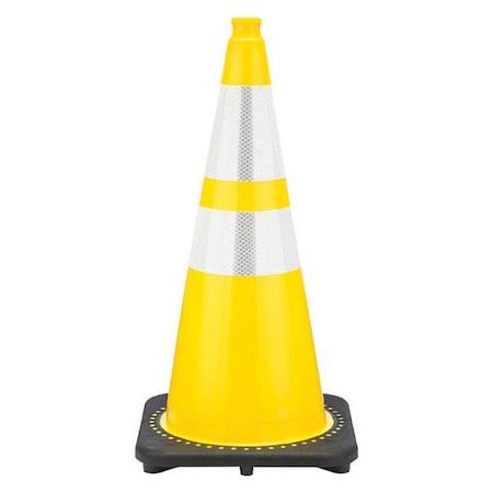 Traffic Cone, PVC, High-Intensity Prismatic, 28 in Height, 7 lb, Yellow MPN:RS70032C-YELLOW3M64