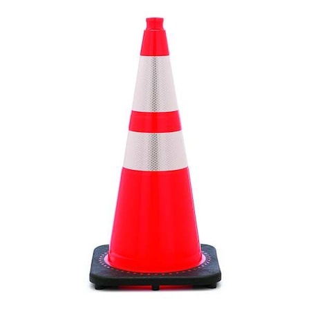 Traffic Cone, Night or High Speed Roadway (45 mph or higher), 7 lb, Reflective, 28 in Height, Orange MPN:RS70032CT3M64