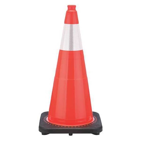 Traffic Cone, PVC, High-Intensity Prismatic, 36 in Height, 10 lb, Orange MPN:RS90045CT3M6