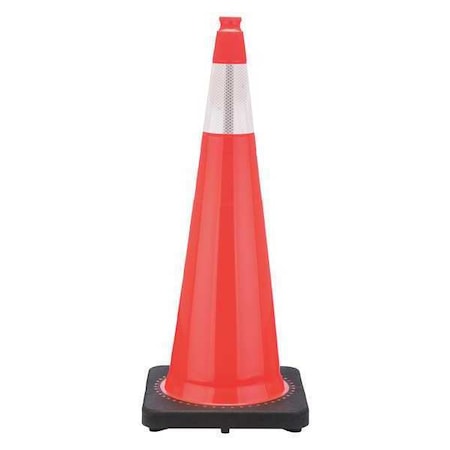 Traffic Cone, PVC, High-Intensity Prismatic, 36 in Height, 12 lb, Orange MPN:RS90055CT3M6