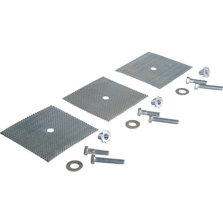Speed Bump Glue Down Kit, Stainless Steel, Steel, 4 in Height, 9 in Length, Silver MPN:SB-48-GDK