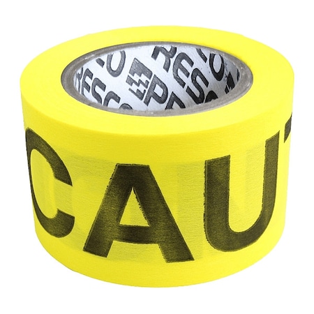 Barricade Tape, Caution, Yellow, 2 in Wide x 135 ft Length, Wood Fiber, 5 mil MPN:SRP2135Y1159-200
