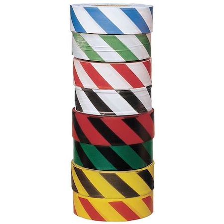 Flagging Tape, No Legend, Blue/White, 1 3/16 in Wide x 300 ft Length, Vinyl, 2 mil MPN:SWB-200
