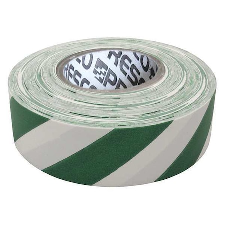 Flagging Tape, No Legend, Green/White, 1 3/16 in Wide x 300 ft Length, Vinyl, 2 mil MPN:SWG-200