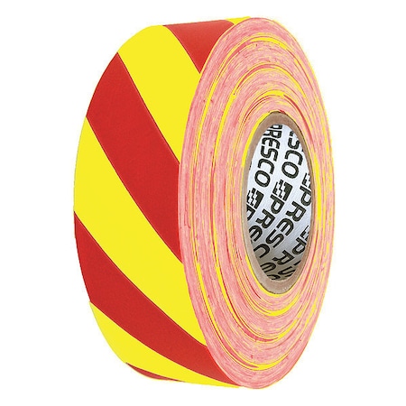 Flagging Tape, No Legend, Red/Yellow, 1 3/16 in Wide x 300 ft Length, Vinyl, 2 mil MPN:SYR-200