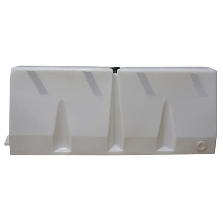 Polycade Traffic Barrier, Plastic, Diamond, 24 1/2 in Height, 58 1/4 in Length, 35 lb, White MPN:TB-5-00