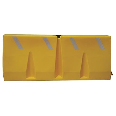 Polycade Traffic Barrier, Plastic, Diamond, 24 1/2 in Height, 58 1/4 in Length, 35 lb, Yellow MPN:TB-5-14