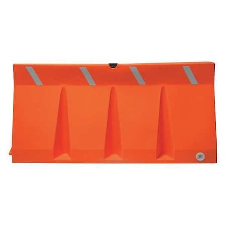 Polycade Traffic Barrier, Plastic, Diamond, 34 in Height, 73 3/4 in Length, 58 lb, Orange MPN:TB-6-10