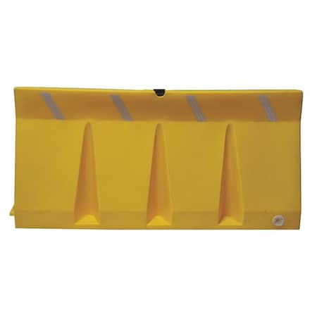 Polycade Traffic Barrier, Plastic, Diamond, 34 in Height, 73 3/4 in Length, 58 lb, Yellow MPN:TB-6-14