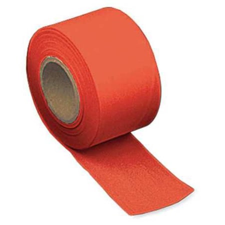 Flagging Tape, No Legend, Red, 2 in Wide x 300 ft Length, Vinyl, 2.5 mil MPN:TF2R300-200