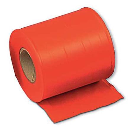 Flagging Tape, Red, 4 in Wide x 300 ft Length, Vinyl, 2.5 mil MPN:TF4R300-200