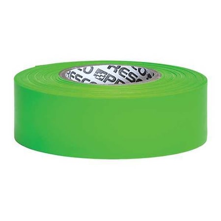 Flagging Tape, No Legend, Green, 1 3/16 in Wide x 300 ft Length, Vinyl, 2.5 mil MPN:TFG-200