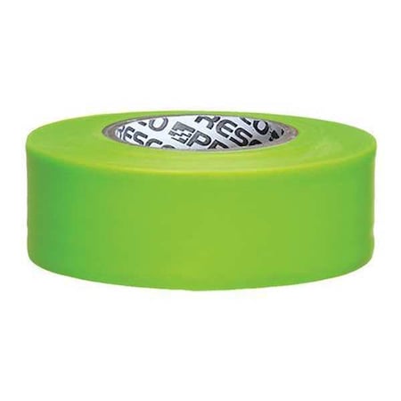 Flagging Tape, No Legend, Fluorescent Green, 1 3/16 in Wide x 150 ft Length, Vinyl, 4.5 mil MPN:TFLG-200