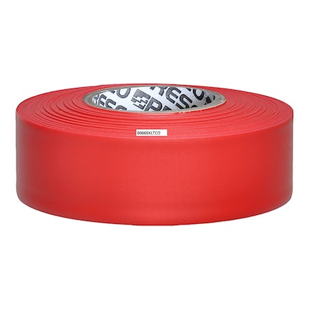 Flagging Tape, No Legend, Red, 1 3/16 in Wide x 300 ft Length, Vinyl, 2.5 mil MPN:TFR-200