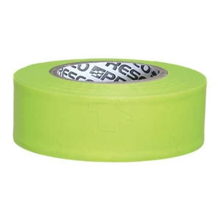 Flagging Tape, No Legend, Fluorescent Green, 1 3/16 in Wide x 150 ft Length, Vinyl, 3 mil MPN:TXLG-200