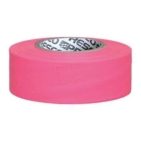 Flagging Tape, No Legend, Pink, 1 3/16 in Wide x 300 ft Length, Vinyl, 2 mil MPN:TXP-200