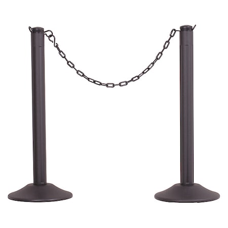 Heavy Duty Stanchion, Black, 37 7/8 in Post Height, matte MPN:U2003