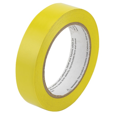 Aisle Marking Tape Vinyl Plastic Yellow, 1