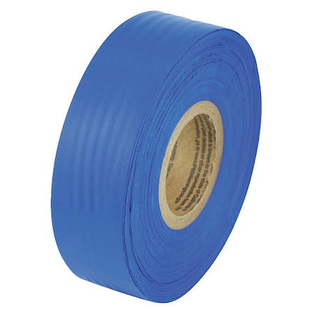 Flagging Tape, No Legend, Blue, 1 3/16 in Wide x 300 ft Length, Vinyl, 2 mil MPN:VST02