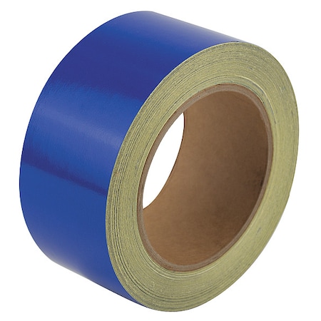 Floor Marking Tape vinyl 2 in W x 5.5 mil Thick MPN:ZRF2X50'BL