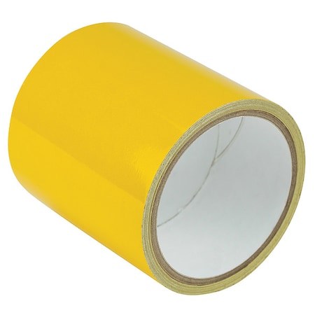 Floor Marking Tape vinyl 4 in W x 5.5 mil Thick MPN:ZRF4X5YL