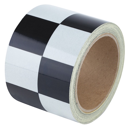 Floor Marking Tape vinyl 3 in W x 5.5 mil Thick MPN:ZRS3BW-CH