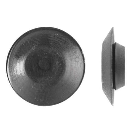 Button Spoke Screw Plug, 1/2 in Dia, Black, Plastic 100 PK MPN:1091PK