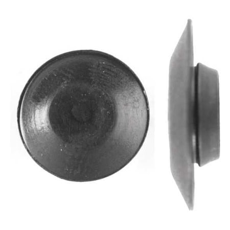 Button Spoke Screw Plug, 3/8 in Dia, Black, Plastic 100 PK MPN:1302PK