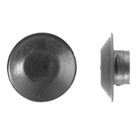 Button Spoke Screw Plug, 1/4 in Dia, Black, Plastic 100 PK MPN:9812PK