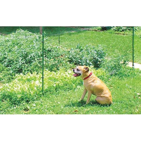 Deer Fence Kit, 7 FT. X 100 FT, Black, Square Mesh Size 0.63