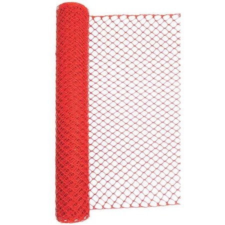 Barrier Fence, 4ft. H, 50 ft. L, Orange MPN:33L955