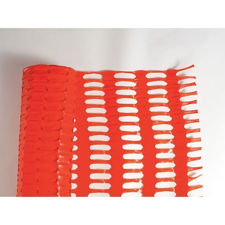 Snow Fence, 4 FT. X 100 FT., Orange, Oval Mesh Size 3.8