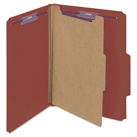 Pressboard Folder, 4 Section, Red, PK10 MPN:13775