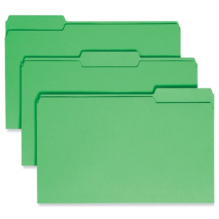 Top Tab Folders, 1/3 Tab, Legal, Green, PK100 MPN:17143