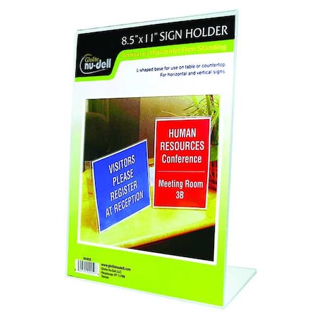 Sign Holder, Freestanding, 8-1/2x11Acrylic MPN:35485