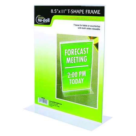 Sign Holder, Freestandng, 8-1/2x11, Acrylic MPN:38020