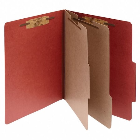 Pressboard 6 Part Folder, Ltr, Red MPN:A7015036