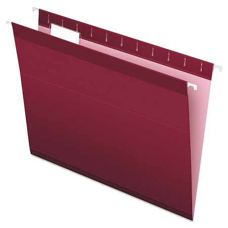 Hanging File Folders, Burgundy, 8.5