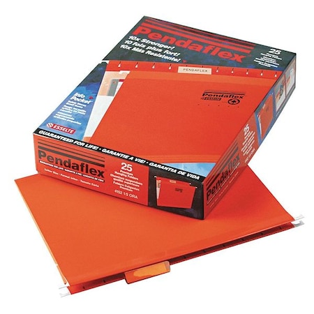 Hanging File Folders, Orange, 8.5in H, PK25 MPN:PFX415215ORA