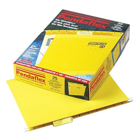 Hanging File Folders, Yellow, 8.5in H, PK25 MPN:PFX415215YEL