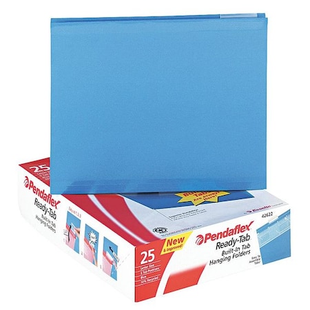 Hanging File Folders, Blue, 8 1/2in H, PK25 MPN:PFX42622