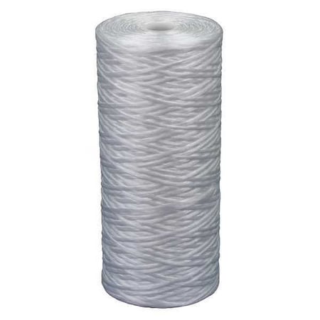 String Wound Filter Cartridge, 30 gpm, 50 Micron, 4-1/2