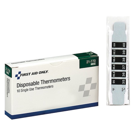 Disposable Thermometer, Oral, Metric, White MPN:21-770