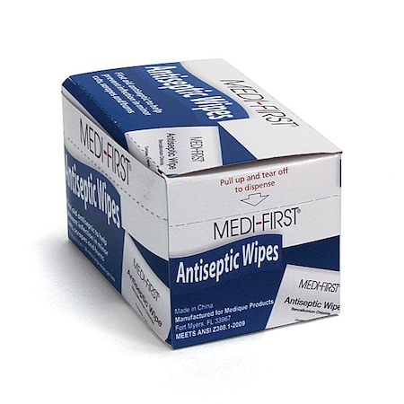 Antiseptic Wipes, Packet, 5 x 8 In., PK20 MPN:21471