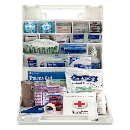 First Aid Kit and Housing, Plastic 195 Components, 50 People Served MPN:225-AN
