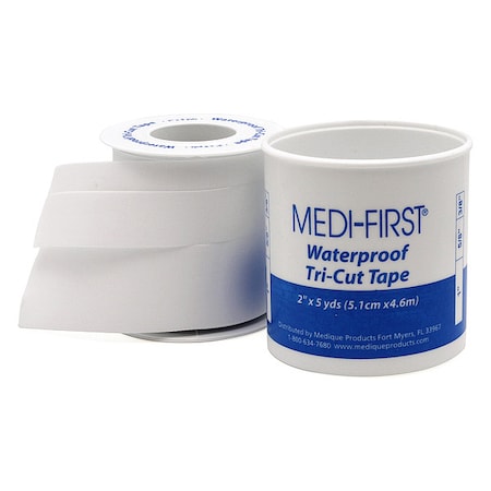 Tri-Cut Adhesive Tape, 5yd, White MPN:3JMH9