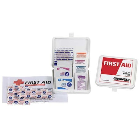 First Aid Kit and Housing, Plastic 21 Components, 5 People Served MPN:54504