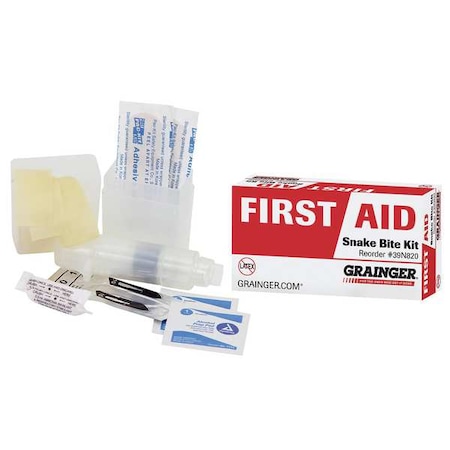 Snake Bite Kit, Plastic 9 Components, 1 People Served MPN:54523