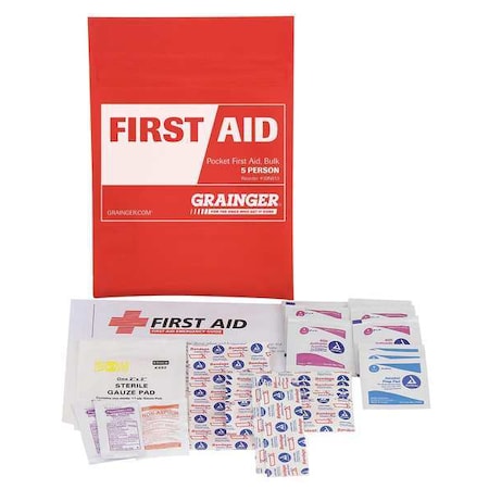First Aid Kit and Housing, Fabric 38 Components, 5 People Served MPN:54530